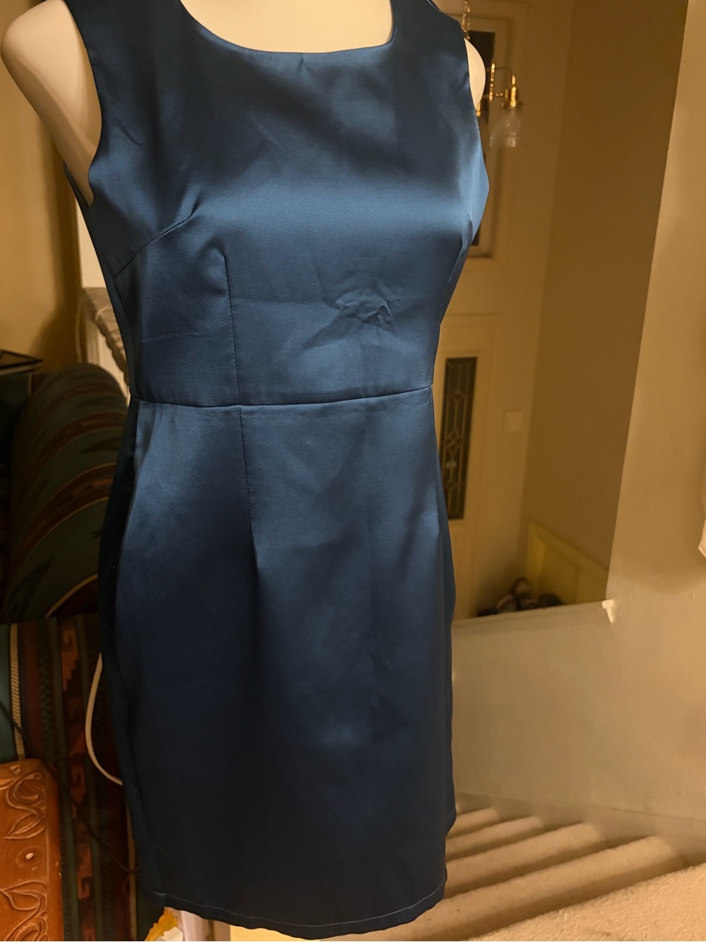 Chic Teal Sleeveless Midi Dress